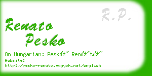 renato pesko business card